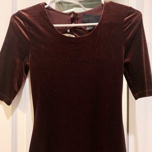 Red velvet dress - H&M